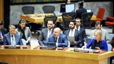 السفير طارق البناي خلال مشاركته في جلسة مجلس الأمن